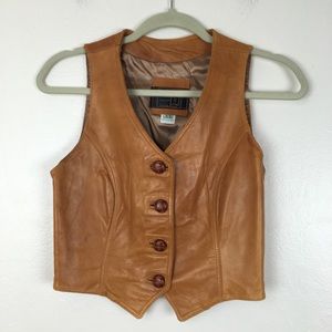 Vintage W's Leather Vest, Gomez Brothers Inc., XS